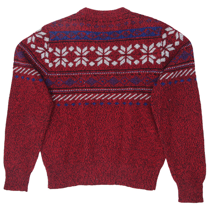 Vintage Woolrich Mens Fair Isle Sweater Red & Blue Size M - Fashion Rerun Vintage Migration_Sweaters