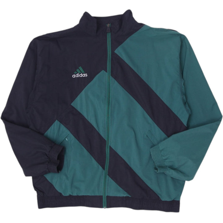 Vintage Mens Adidas Track Jacket Green Black Full Zip Logo L | Migration_Jackets | Fashion Rerun