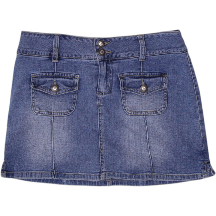 Y2K Ladies Denim Mini Short Skirt Size 9/10