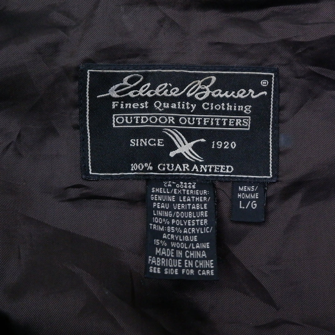 Vintage 1990s Bomber Eddie Bauer Leather Jacket