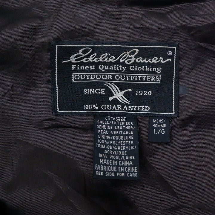 Vintage 1990s Bomber Eddie Bauer Leather Jacket