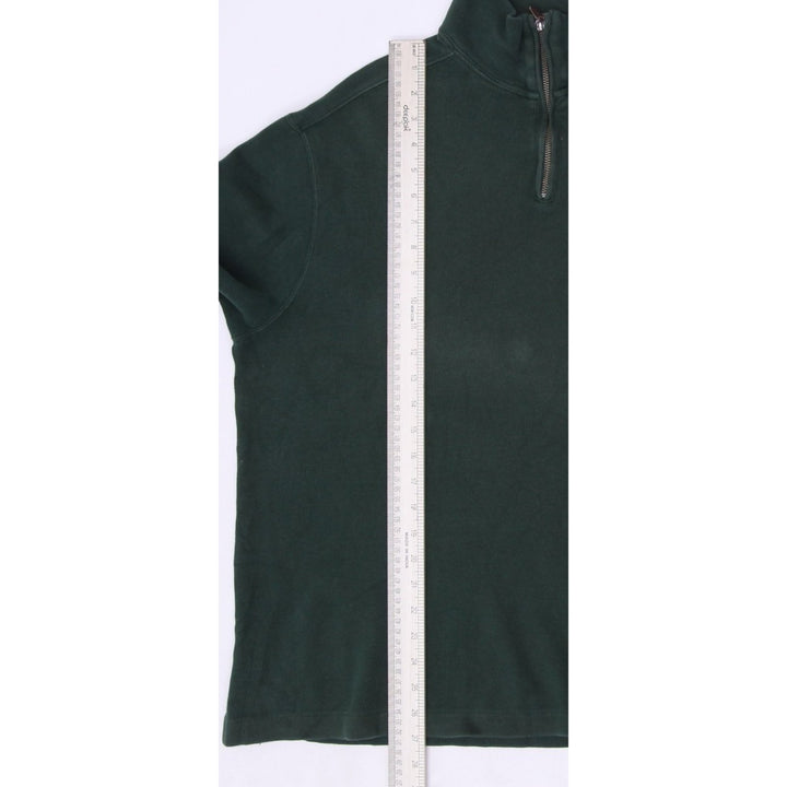 Vintage Mens Polo Ralph Lauren Sweater Green 1/4 Zip Cotton Size L | Migration_Jumper & Knitwear RL Collectio | Fashion Rerun