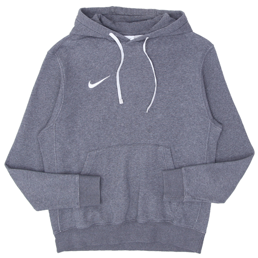 Shop Mens Nike Swooh Embroidered Pullover Hoodie Gray Fashion Rerun