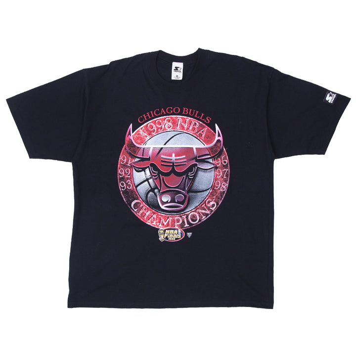 1998 Vintage Chicago Bulls NBA Finals Champion T-Shirt Starter XL