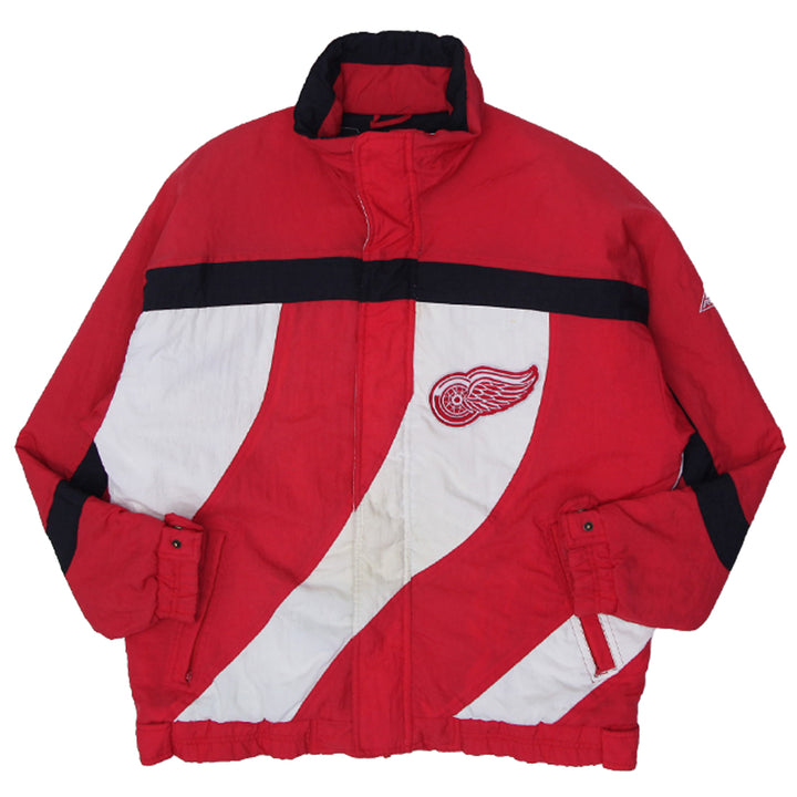 Vintage 90s Apex One Detroit Red Wings Puffer Jacket Red NHL Hockey