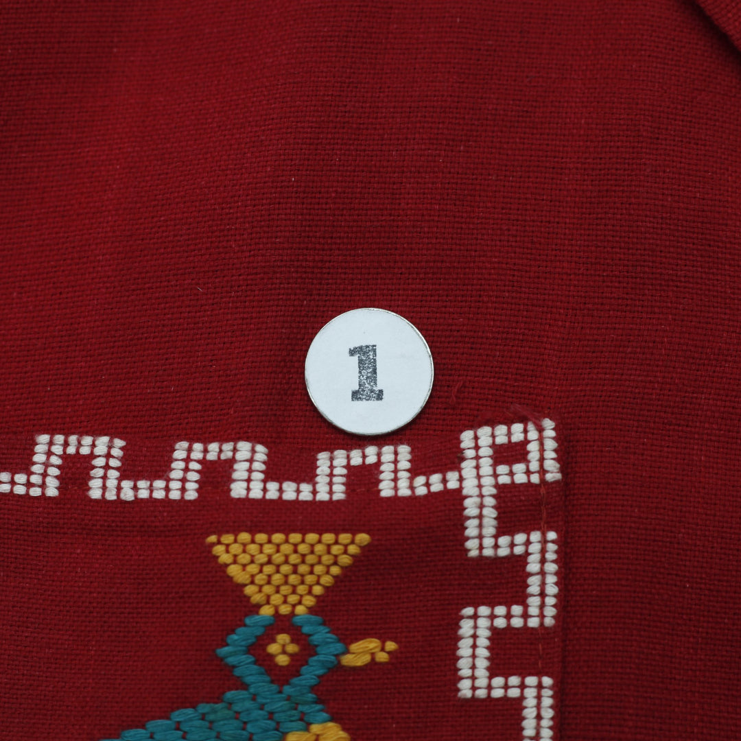 Vintage 80s Panajachel Quetzal Huipil Shirt