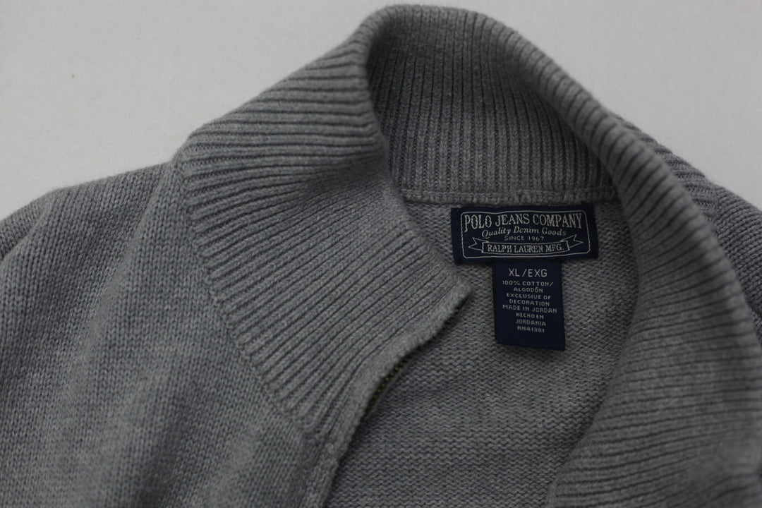 Vintage Ralph Lauren Sweater Quarter Zip American Flag Polo Jeans Co