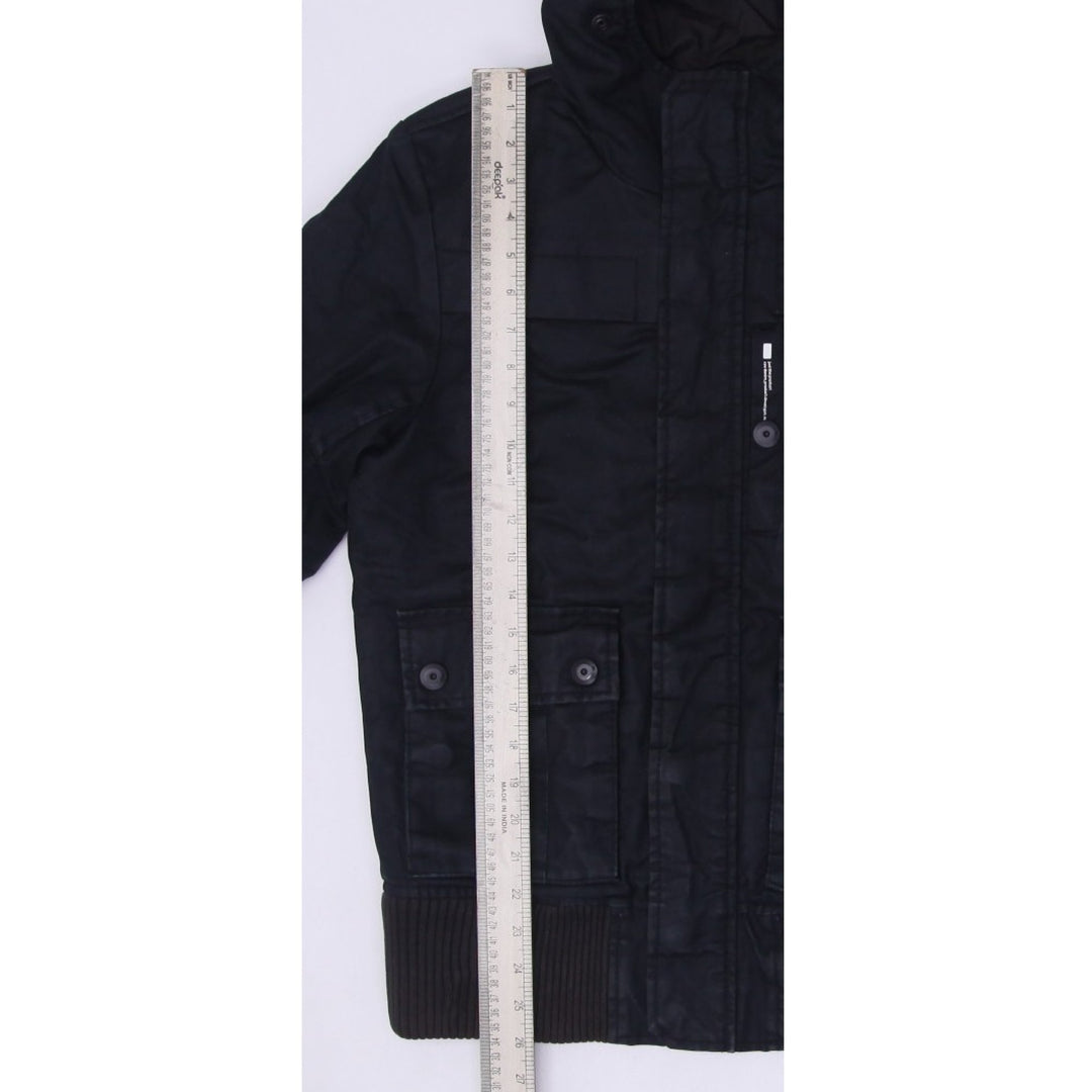 Mens G Star Raw 3301 Heavy Jacket Lamont Hooded Zipper Button