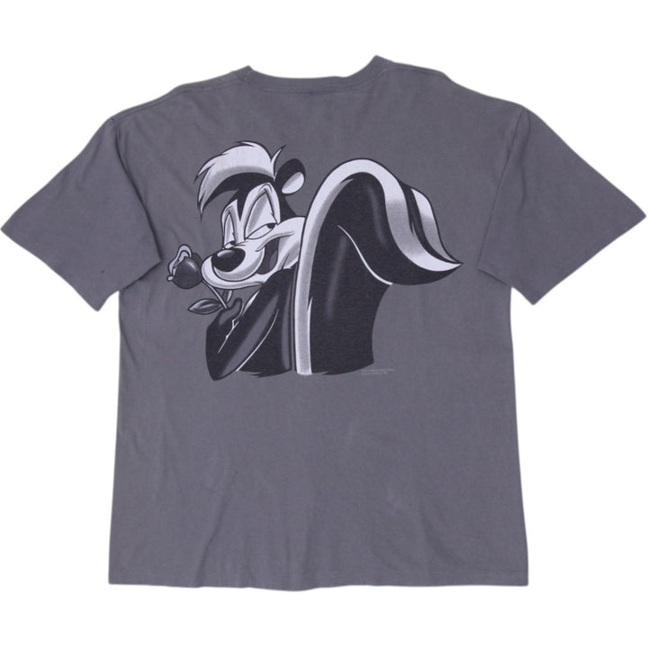 Vintage 1990s Warner Bros. Looney Tunes Pepe Le Pew Skunk Wear T-Shirt XL Made in USA | Migration_T-Shirts - | Fashion Rerun