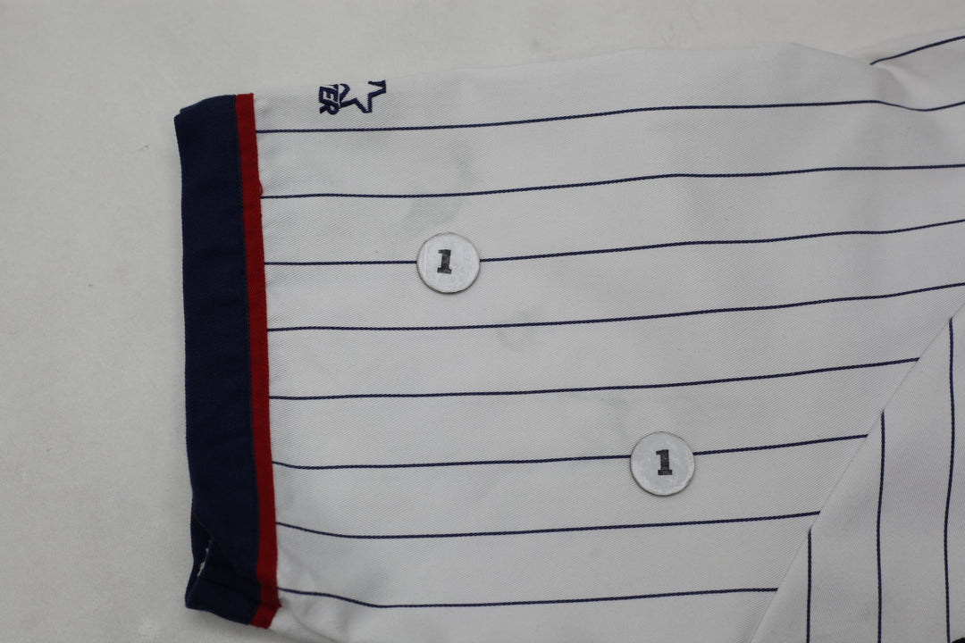Vintage Mens Starter Red Sox Jersey White Pinstripe MLB | Migration_Jerseys - View 6 | Fashion Rerun