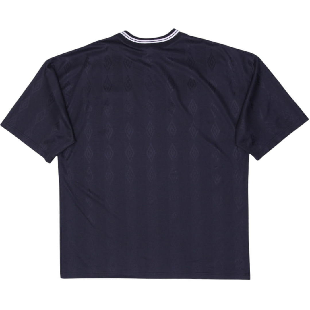 Vintage Umbro T-Shirt Black Geometric Pattern Sportswear | Migration_T-Shirts - Side View | Fashion Rerun