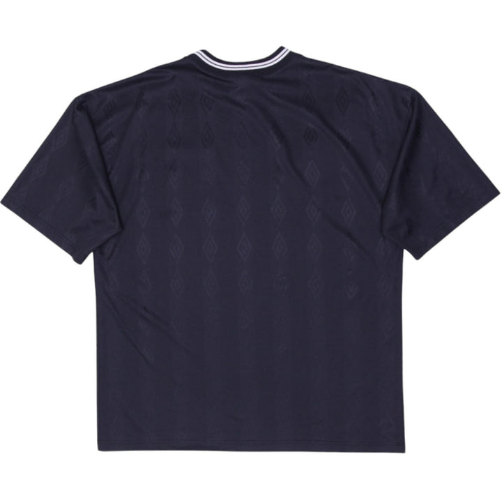 Vintage Umbro T-Shirt Black Geometric Pattern Sportswear | Migration_T-Shirts - Side View | Fashion Rerun