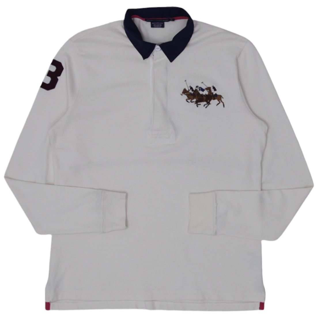 Shop Vintage 90s Polo Ralph Lauren Men's XL Navy Blue Rugby Shirt