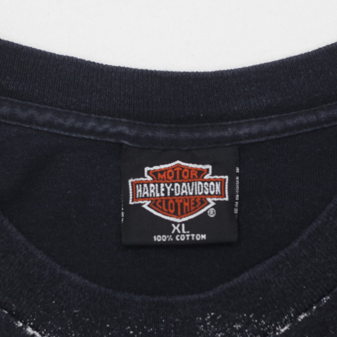 Vintage 1992 Harley Davidson Motorcycles Rider AOP T-Shirt, Single Stitch Made In USA, XL - Fashion Rerun Vintage Migration_T-Shirt