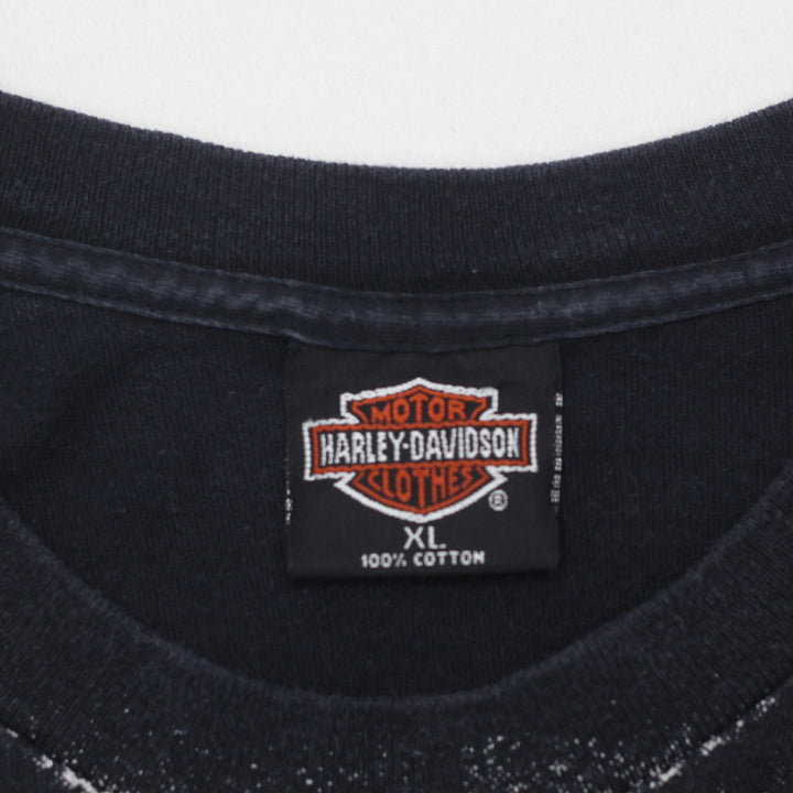 Vintage 1992 Harley Davidson Motorcycles Rider AOP T-Shirt, Single Stitch Made In USA, XL - Fashion Rerun Vintage Migration_T-Shirt