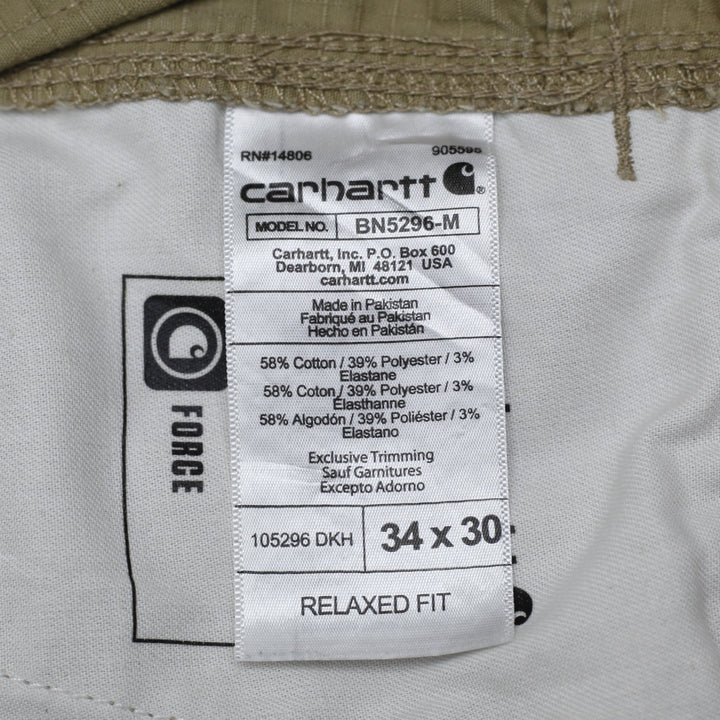 Mens Carhartt Relaxed Fit Force BN5296 Ripstop Workwear Cargo Pants Size 34x30 | Migration_Pants WW Collectio | Fashion Rerun