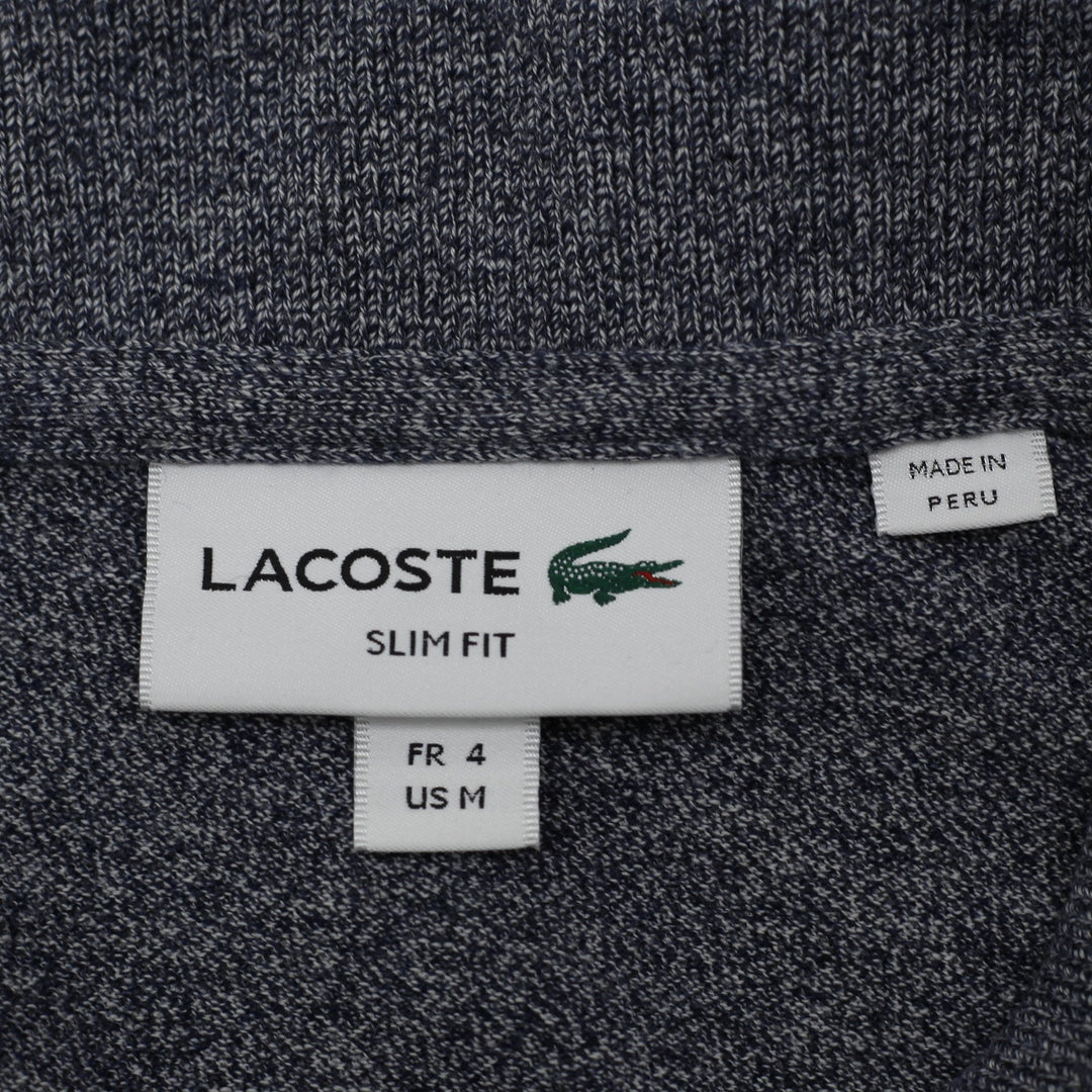 Mens Lacoste Slim Fit Cotton Polo T-Shirt Gray Size M