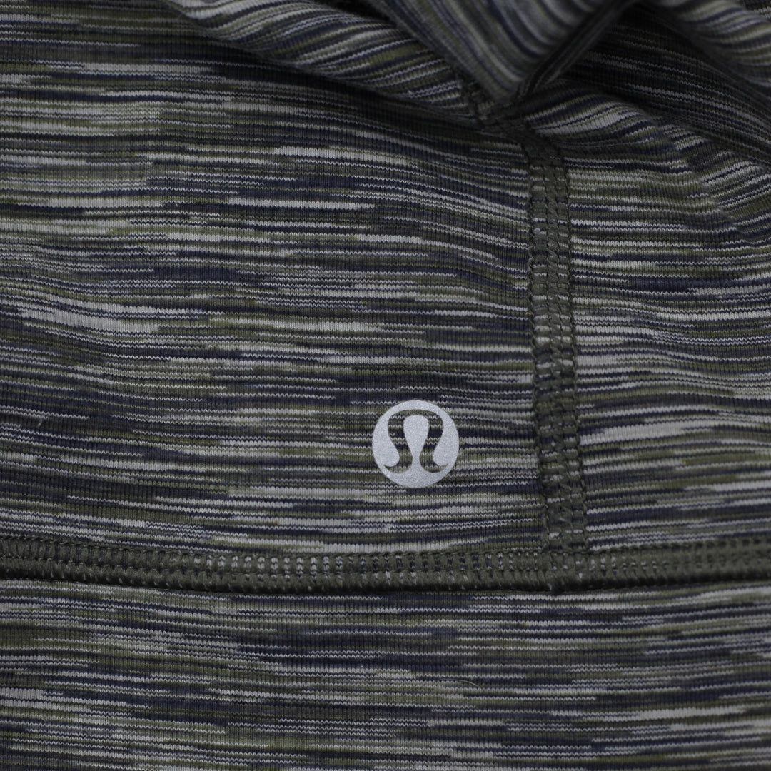 Ladies Lululemon Scuba Full Zip Hoodie in Space Dye Charcoal Gray Size 8