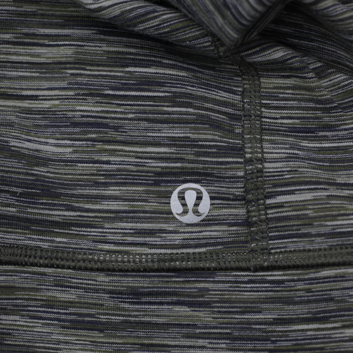 Ladies Lululemon Scuba Full Zip Hoodie in Space Dye Charcoal Gray Size 8