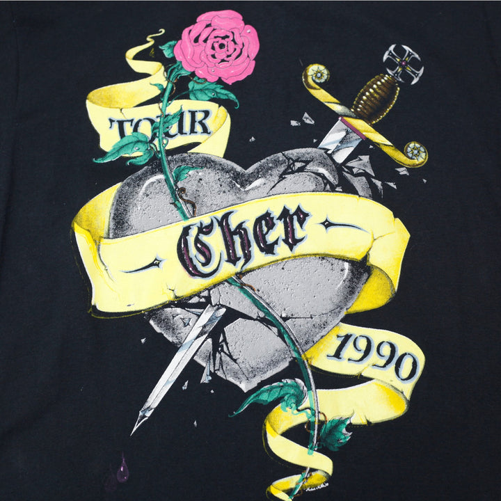 Vintage 1990 Cher Heart of Stone Concert Tour Band T-Shirt Size XL | Migration_T-Shirts - Detail View | Fashion Rerun