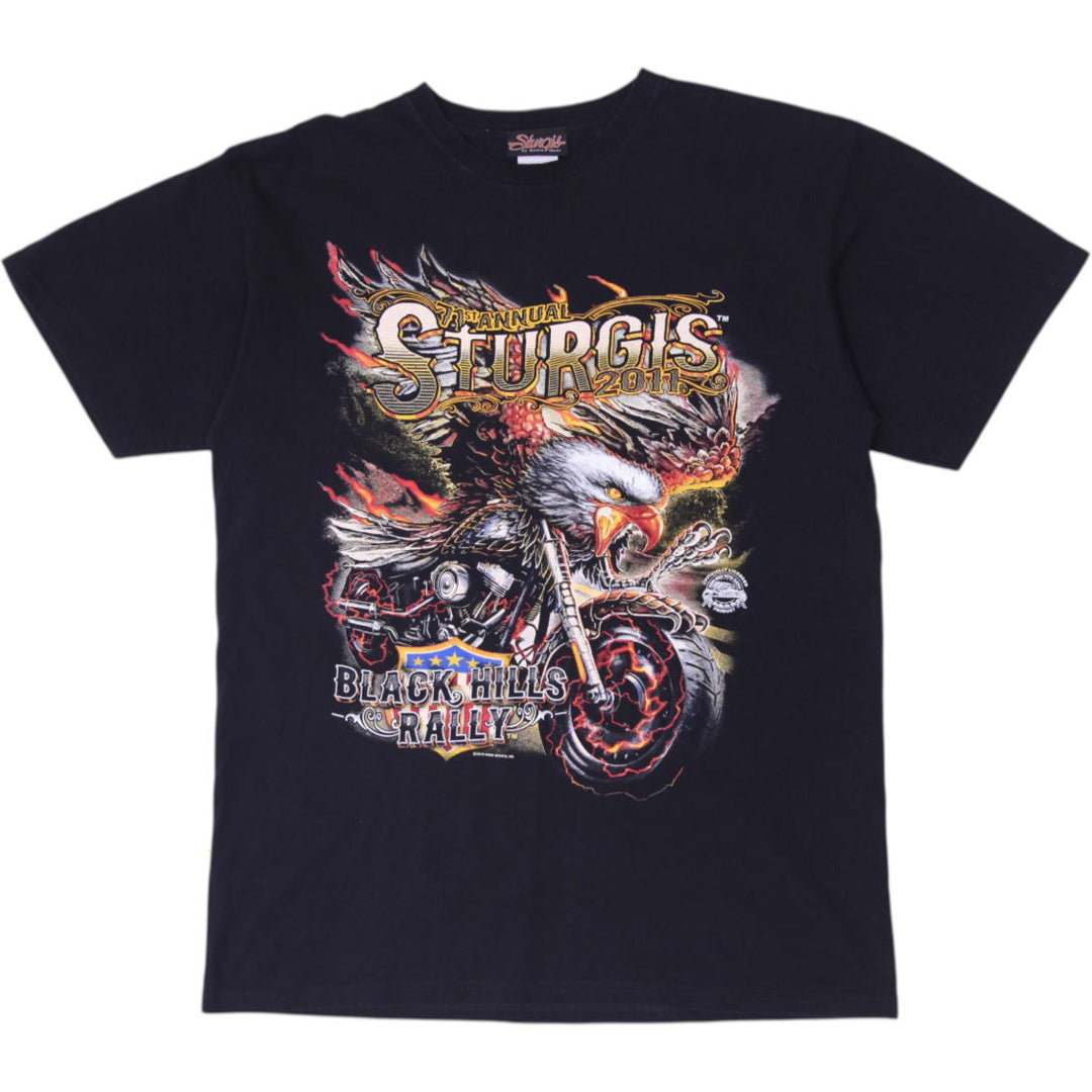 Mens Sturgis Black Hills Rally 71st Annual Biker T-Shirt Size L