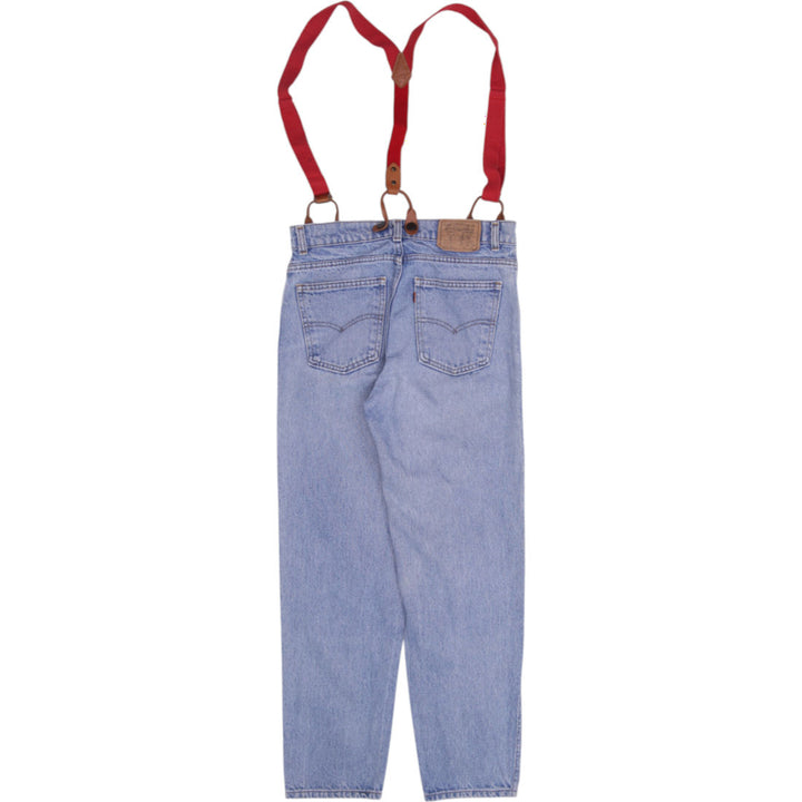 Vintage 80s Orange Tab Jeans 31x30 Made in USA 40552 Suspender Buttons Tapered