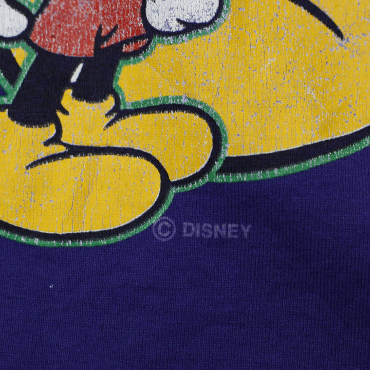 Vintage 90s Mickey Unlimited All Over Print Graphic T-Shirt Purple Size L