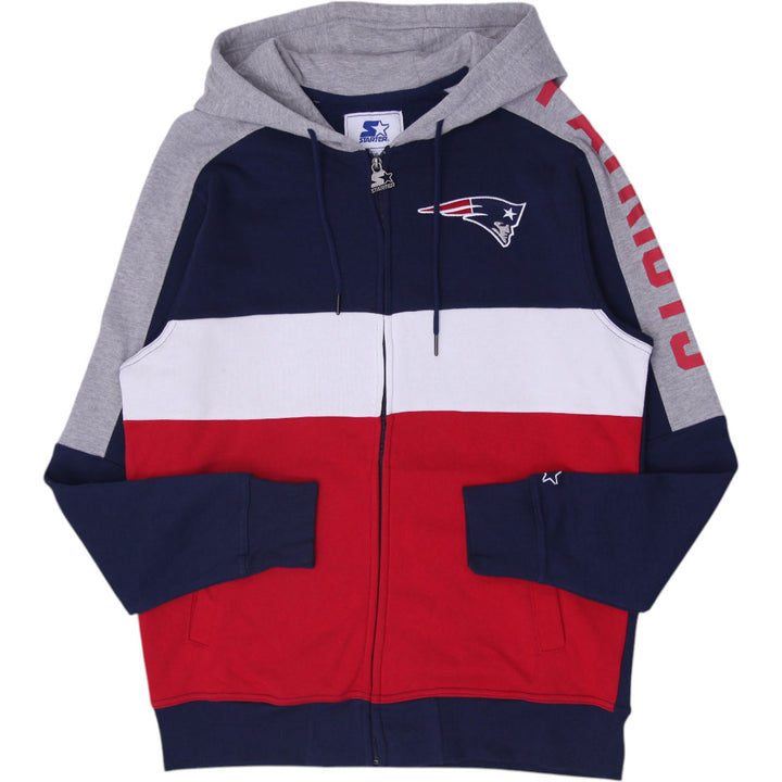 Mens Starter NFL New England Patriots Full Zip Hoodie Size L
