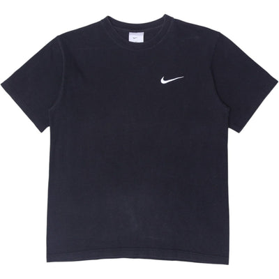 Vintage Embroidered Swoosh Logo Black T-Shirt | Migration_T-Shirts | Fashion Rerun