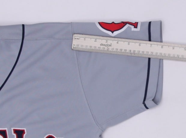Vintage Mens Russell Athletic Angels Baseball Jersey Gray Team Logo | Migration_Jerseys - View 7 | Fashion Rerun