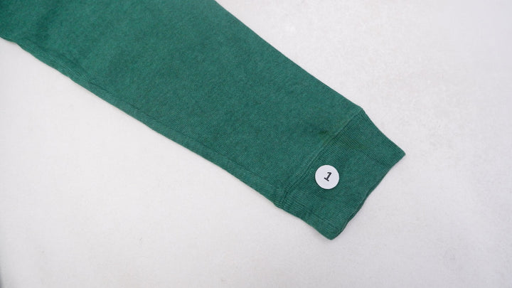 Mens Polo Ralph Lauren Sweater Green 1/4 Zip Cotton Knitwear