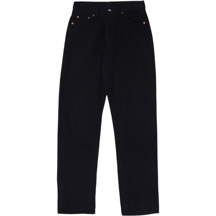 Vintage men’s Levi’s 501 black jeans, straight fit denim with classic style