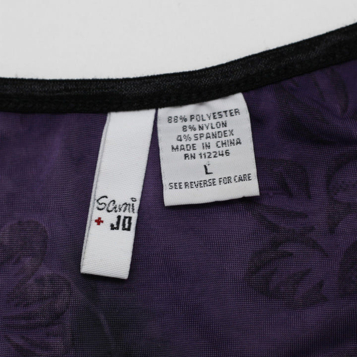 Y2K Ladies Sami + Jo Velvet Burnout Tank Top Size L