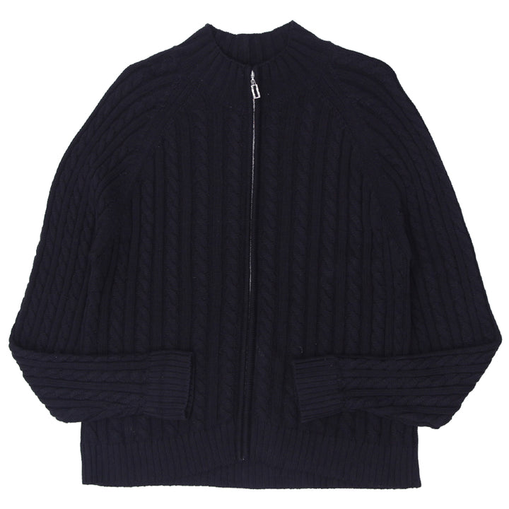 Mens Splendor Cable Knit Full Zip Sweater - Fashion Rerun Vintage Migration_Sweaters