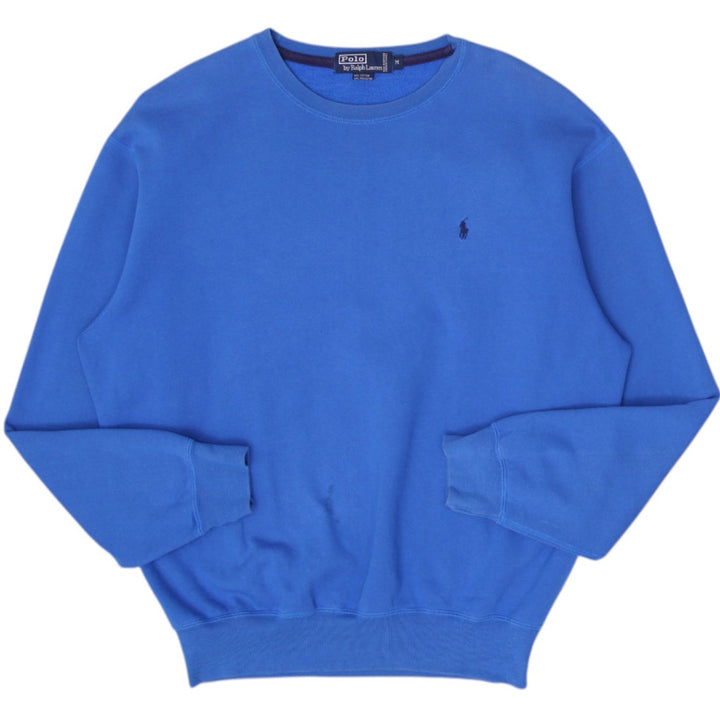 Vintage Mens Polo Ralph Lauren Sweater Blue Cotton Blend Logo Sweater Size M | Migration_Knitwear & Sweaters | Fashion Rerun