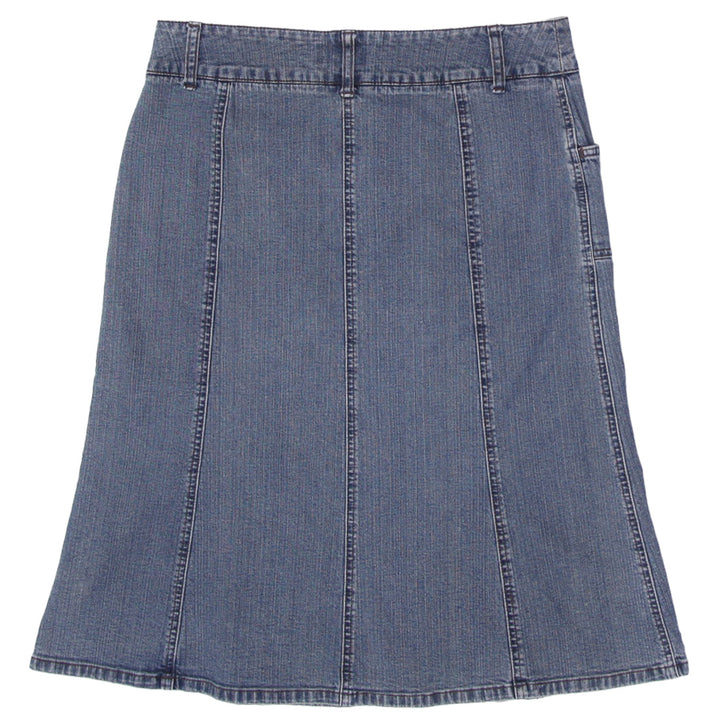 Y2K Ladies Contrast Jeans Denim Midi Skirt