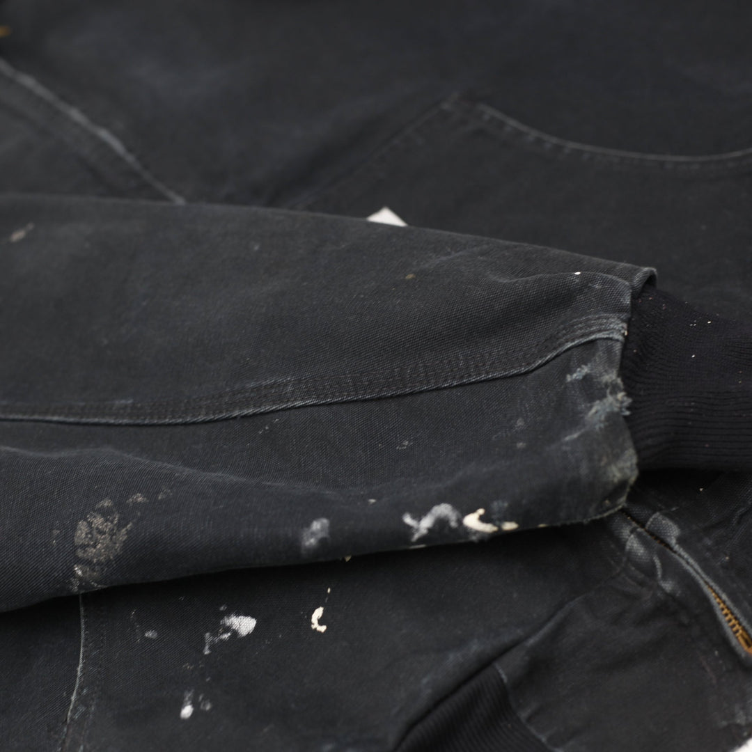 Mens J131BLK Carhartt Zip Up Hooded Workwear Paint Splatter Jacket L | Migration_Jackets WW Collection - View | Fashion Rerun