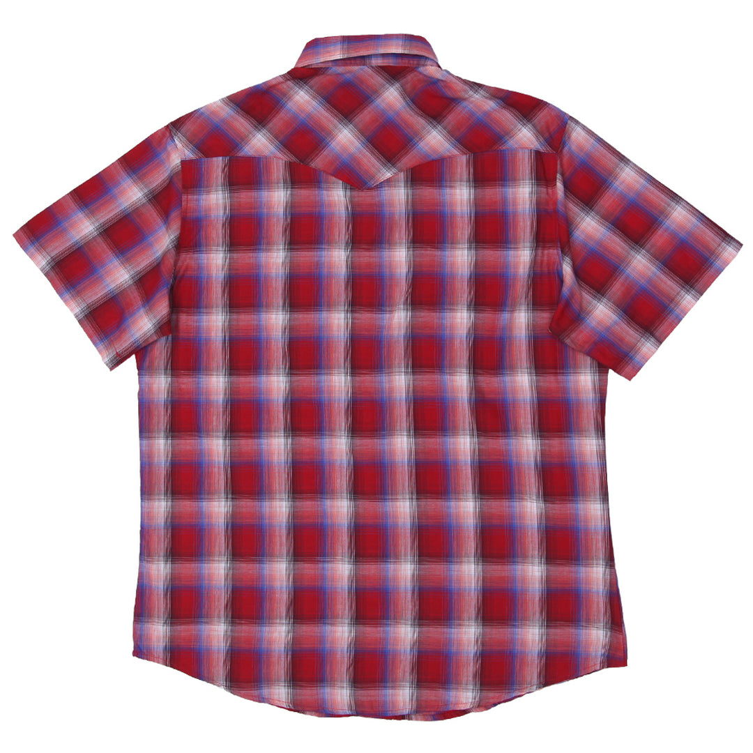 Vintage Wrangler Red Plaid Pearl Button Western Shirt Size L - Fashion Rerun Vintage Migration_Shirt