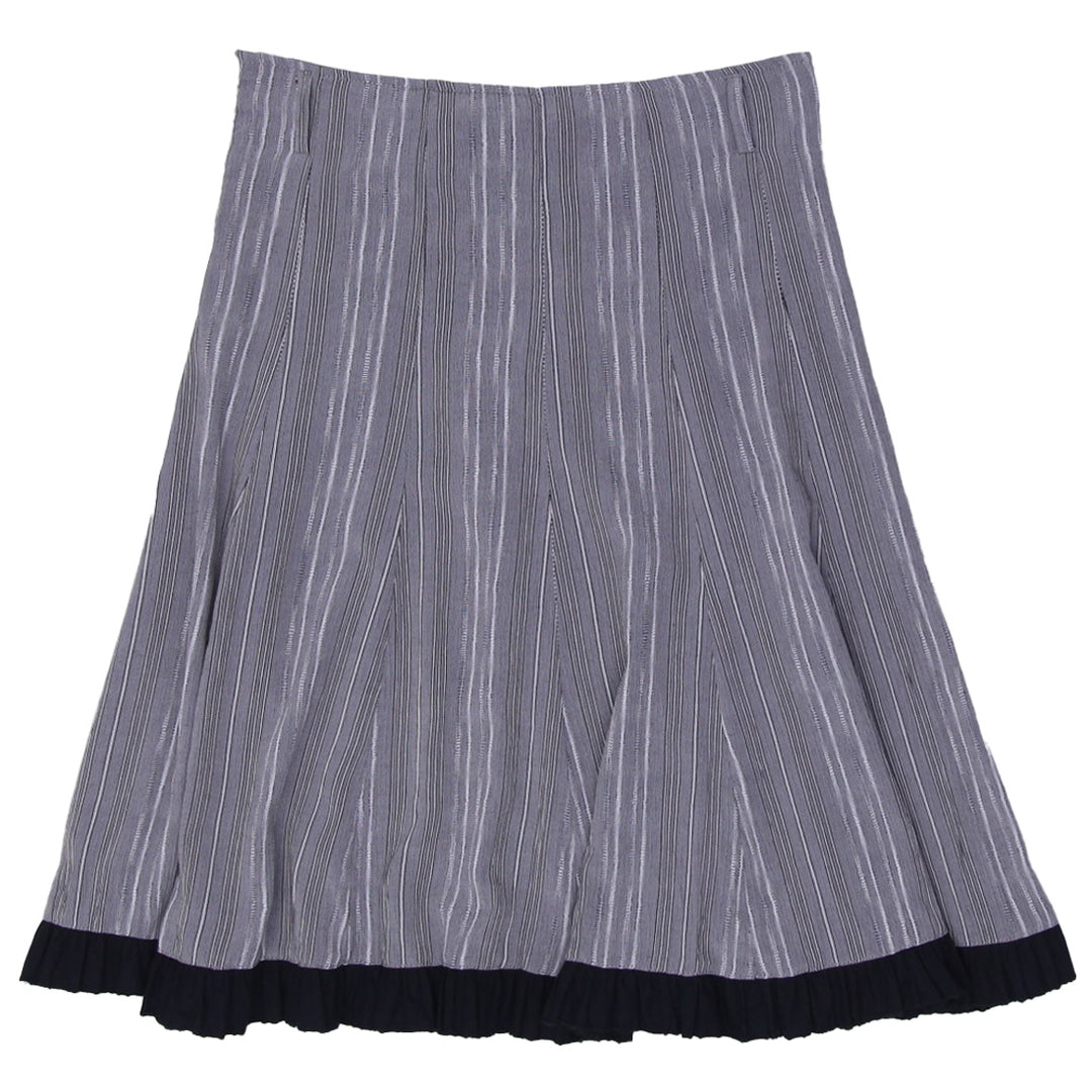 Y2K Ladies Club Frendy Striped Ruffle Hem Skirt