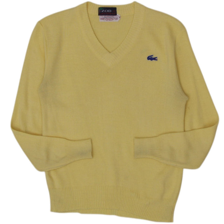 Vintage Ladies 80s Lacoste Izod V-Neck 100% Acrylic Sweater Size 16 | Migration_Knitwear & Sweaters | Fashion Rerun