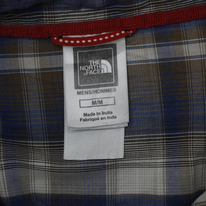 Mens The North Face Short Sleeve Plaid Pearl Snap Shirt Size M