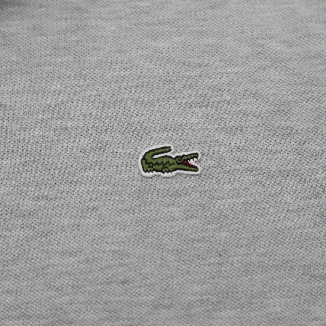 Mens Lacoste Heather Grey Colorblock Collar Slim Fit Polo T-Shirt Size S
