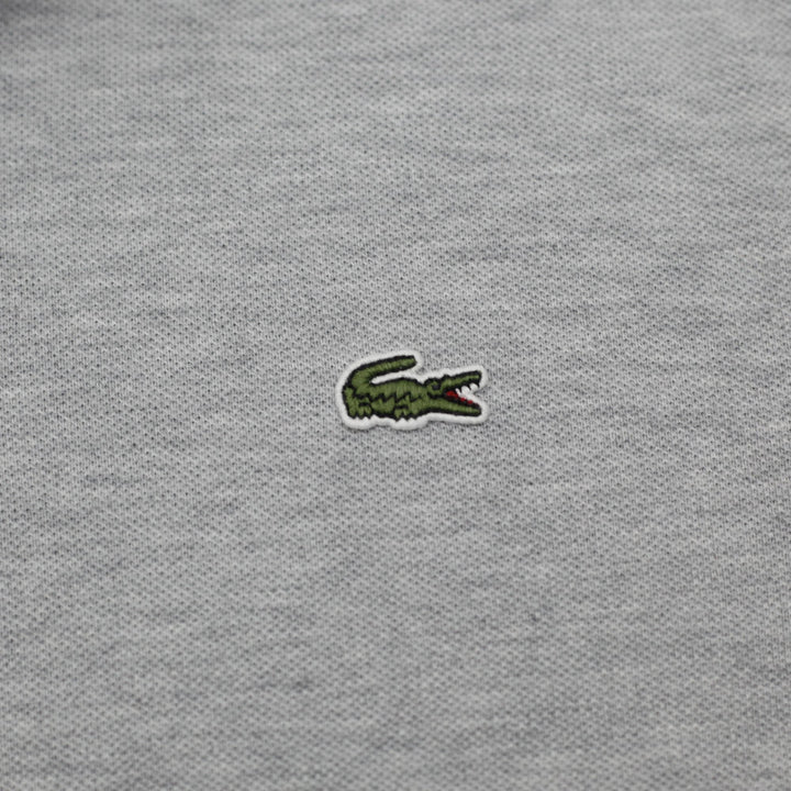 Mens Lacoste Heather Grey Colorblock Collar Slim Fit Polo T-Shirt Size S