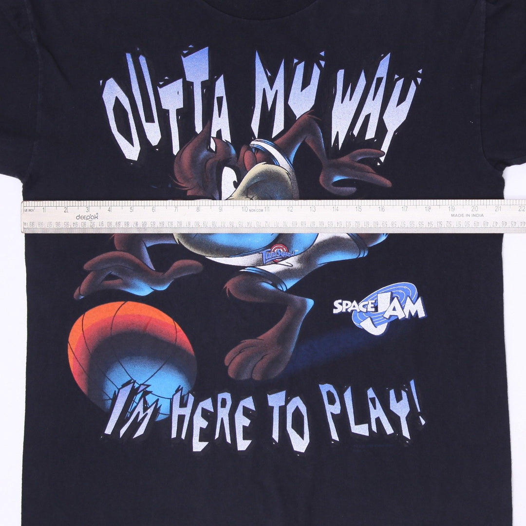 Vintage 1996 Space Jam Taz "Outta My Way" Long Sleeve Graphic T-Shirt