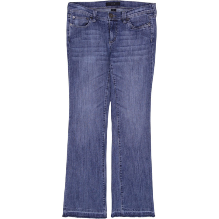 Y2K Ladies Noir Embellished Studded Bootcut Denim Jeans Blue Size 6R