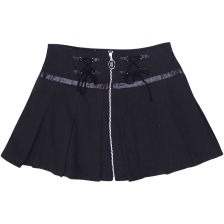 Y2K Ladies Body Rage Lace Up Gothic Mini Skirt Size L