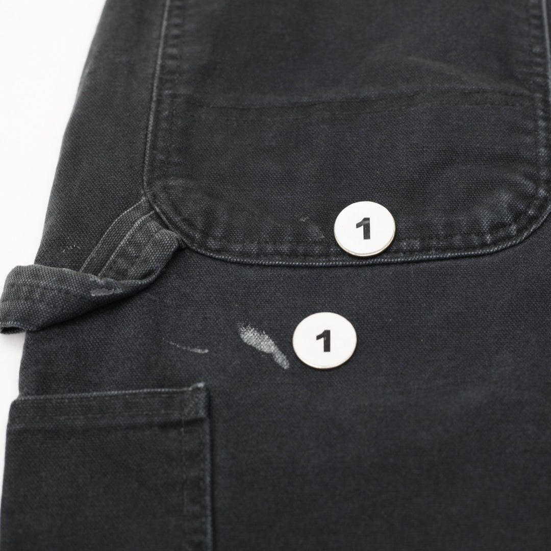 Mens 2014 Carhartt B11 BLK Carpenter Pants Canvas Dungarees Loose 36x32