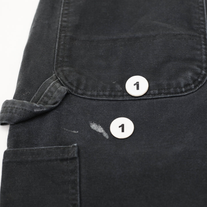 Mens 2014 Carhartt B11 BLK Carpenter Pants Canvas Dungarees Loose 36x32