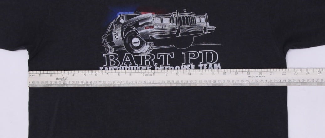 Vintage 80s Stedman Black Graphic Earthquake Team T-Shirt made in USA Size XL | Migration_T-Shirts - View 6 | Fashion Rerun