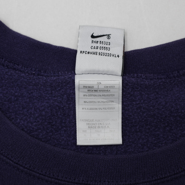 Vintage Nike Sweatshirt Purple Crewneck Fleece Logo Made In USA XL | Migration_Sweatshirt - Detail View | Fashion Rerun